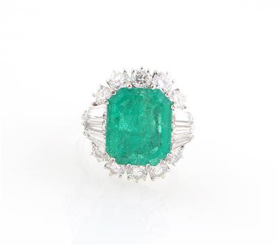 Diamant Smaragd Ring - Exkluzivní diamanty a drahokamy
