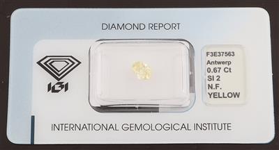 Natural Fancy Yellow Diamant 0,67 ct - Exklusive Diamanten und Farbsteine