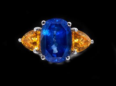 Saphirring zus. ca. 7,20 ct - Exclusive diamonds and gems