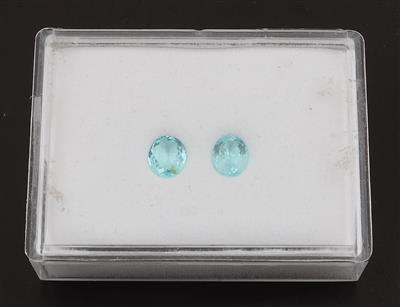2 lose Turmaline "Paraiba" zus. 1,11 ct - Exklusive Diamanten und Farbsteine