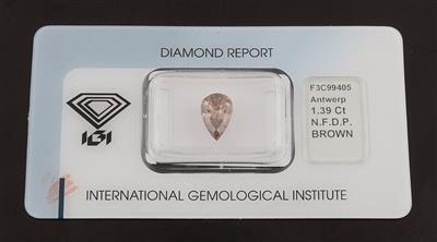 Loser Natural Fancy Deep Pinkish Brown Diamant 1,39 ct - Exkluzivní diamanty a drahokamy