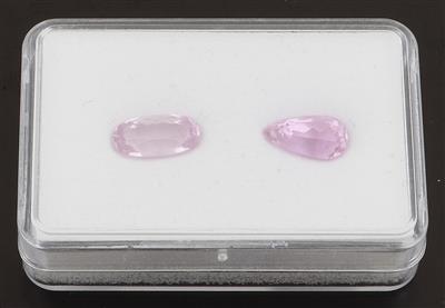 2 Lose Kunzite zus. 7,55 ct - Exklusive Diamanten und Farbsteine