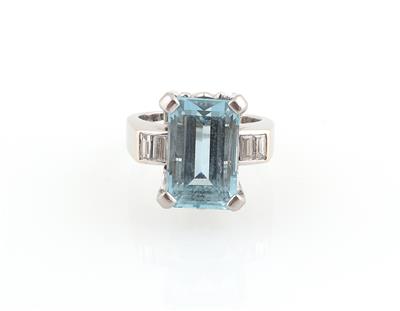 Aquamarin Ring ca. 9,50 ct - Diamanti e pietre preziose esclusivi