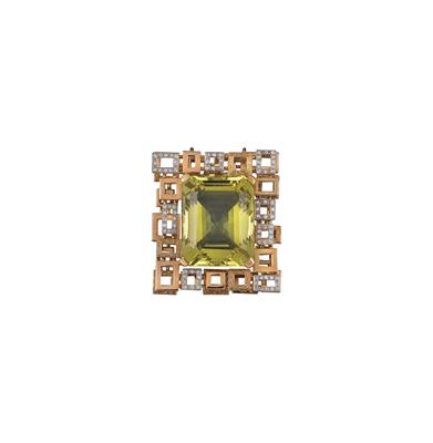 Brillant Lemoncitrin Anhänger - Exclusive diamonds and gems