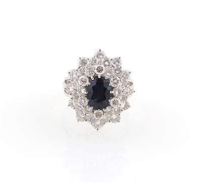 Brillant Saphir Ring zus. ca. 2,60 ct - Diamanti e pietre preziose esclusivi