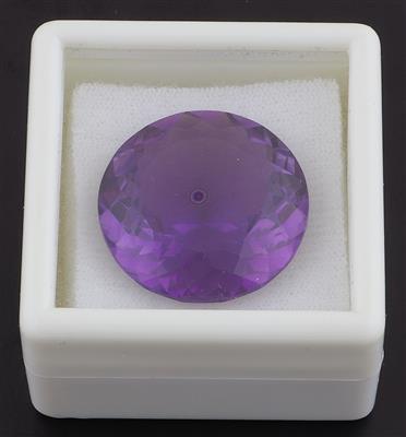 Loser Amethyst ca. 37 ct - Exklusive Diamanten und Farbsteine