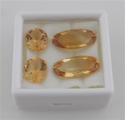 4 lose Citrine zus. 25,32 ct - Exkluzivní diamanty a drahokamy