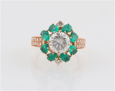 Brillant Smaragd Ring - Exclusive diamonds and gems