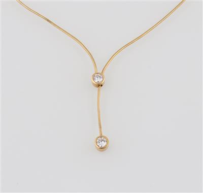 Brillantcollier zus. ca. 0,80 ct - Exkluzivní diamanty a drahokamy