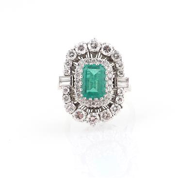 Diamant Smaragdring - Diamanti e pietre preziose esclusivi