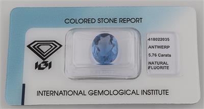 Loser Fluorit mit Farbwechsel 5,76 ct - Exklusive Diamanten und Farbsteine