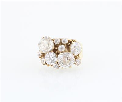 Altschliffbrillant Ring zus. ca. 4,80 ct - Diamonds Only