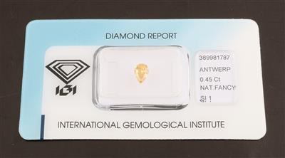 Natural Fancy Intense Orangy Yellow Diamant 0,45 ct - Diamonds Only