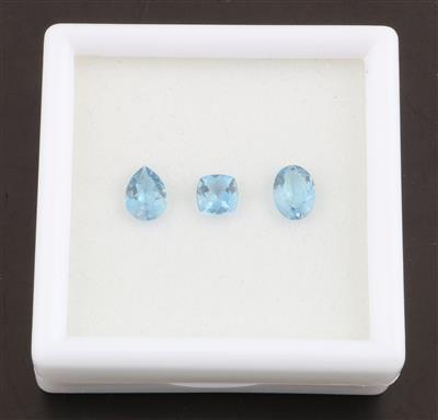 3 lose Aquamarine zus. 2,58 ct - Diamanti e pietre preziose esclusivi