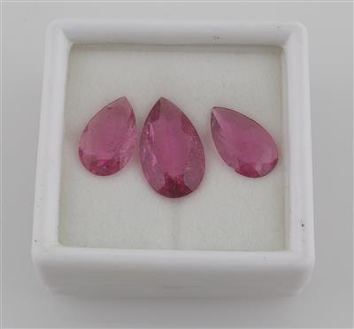3 lose rosa Turmaline zus. 9,06 ct - Exkluzivní diamanty a drahokamy