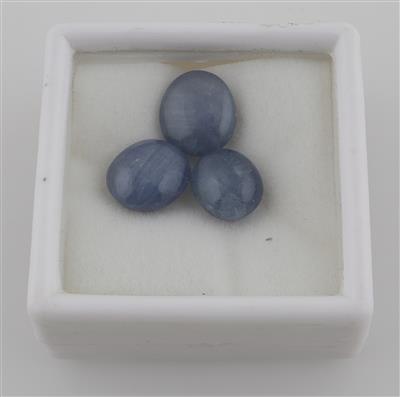 3 lose Sternsaphire zus. 19,60 ct - Exklusive Farbsteine