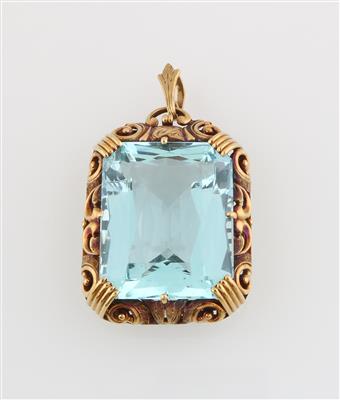 Aquamarinanhänger ca. 68 ct - Exkluzivní diamanty a drahokamy