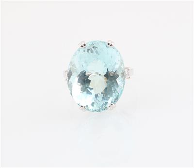 Aquamarinring ca. 17 ct - Diamanti e pietre preziose esclusivi