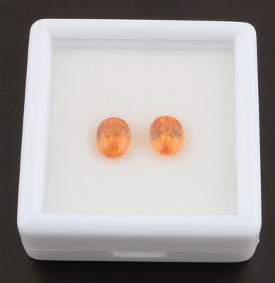 Zwei lose Mandarin Granate zus. 3,33 ct - Exkluzivní diamanty a drahokamy