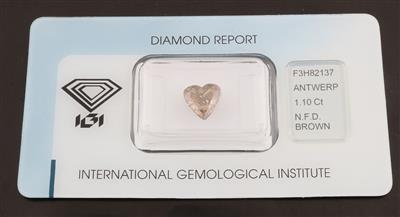 Fancy Deep Brown Heart Shape Natural Color Diamant 1,10 ct - Diamonds Only