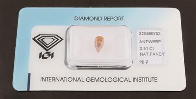 Loser Natural Fancy Deep Orange Diamant 0,51 ct - Diamonds Only