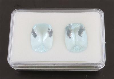 2 lose Aquamarine zus.21,19 ct - Exklusive Farbsteine