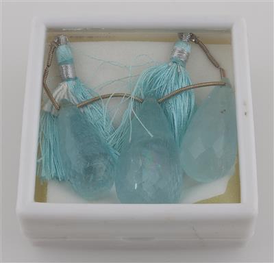 3 lose Aquamarine zus.180 ct - Jewellery