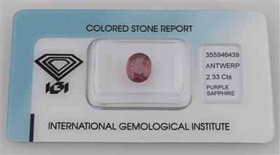 Loser unbehandelter Pinkish Purple Saphir 2,33 ct - Exklusive Farbsteine