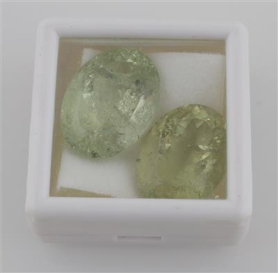 2 lose Berylle zus. 42,16 ct - Exklusive Farbsteine