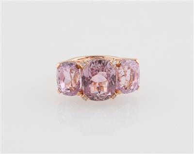 Brillant Kunzit Ring - Exkluzivní diamanty a drahokamy