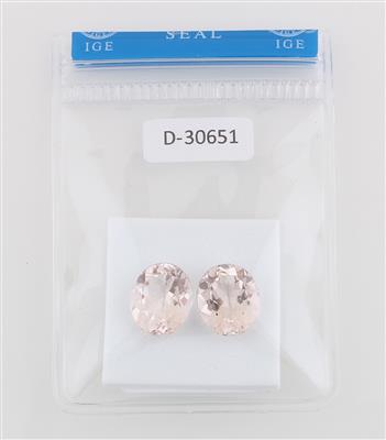 Lot aus losen Morganiten zus. 11,08 ct - Diamanti e pietre preziose esclusivi