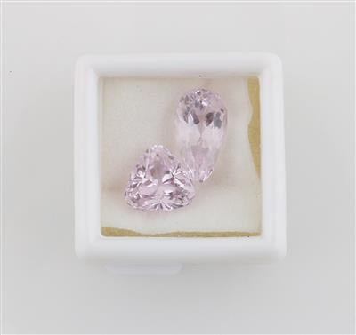 2 lose Kunzite zus. 9,61 ct - Exclusive diamonds and gems