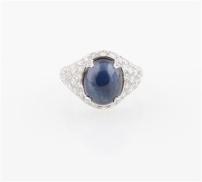 Brillant Saphir Ring - Exklusive Farbsteine