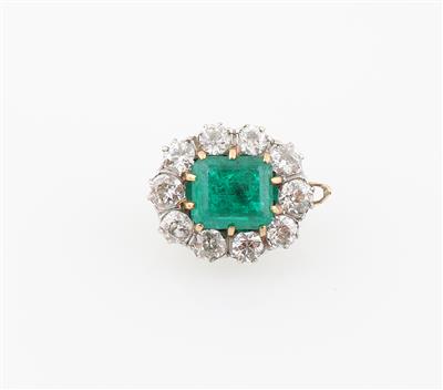 Diamant Smaragd Perlverkürzer - Exklusive Farbsteine