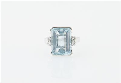 Aquamarinring ca. 9 ct - Exclusive diamonds and gems