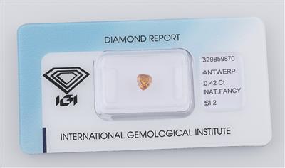 Loser Natural Fancy Intense Yellowish Orange Diamant 0,42 ct - Diamonds Only
