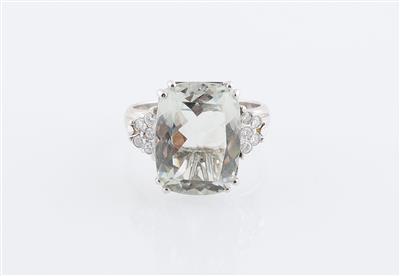 Aquamarin Ring ca. 8,70 ct - Exklusive Farbsteine