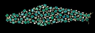 Diamant Smaragd Armband - Exklusive Farbsteine