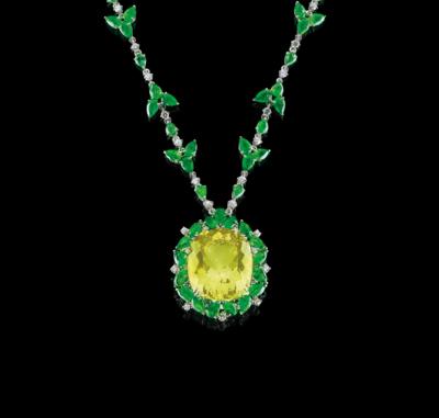 Smaragd Heliodor Collier - Exkluzivní diamanty a drahokamy