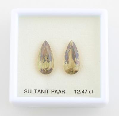 Zwei lose Sultanite (Diaspor)12,47 ct - Exklusive Farbsteine