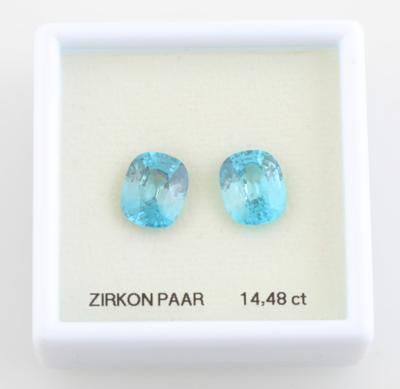 Zwei lose Zirkone zus. 14,48 ct - Exclusive diamonds and gems