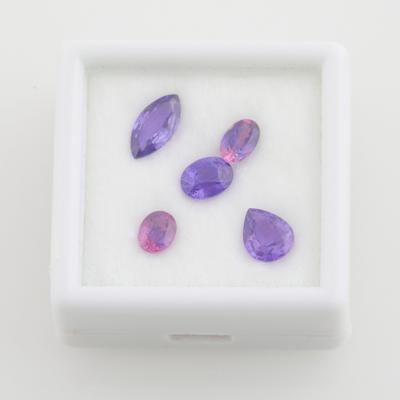 5 lose Saphire zus. 6,45 ct - Exkluzivní šperky