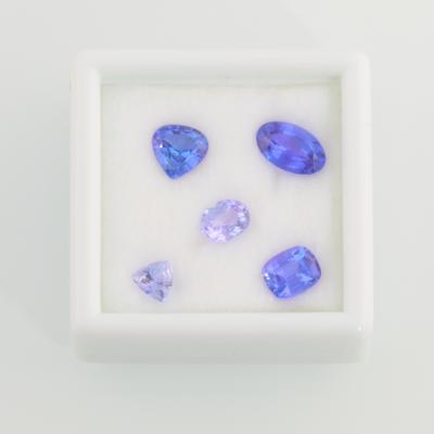 5 lose Tansanite zus. 6,50 ct - Exkluzivní šperky