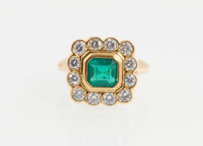 Brillant-Smaragd-Ring - Exkluzivní šperky