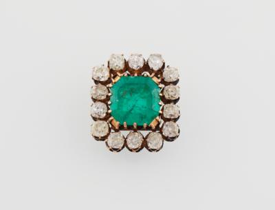 Smaragdbrosche ca. 12 ct - Exquisite jewellery