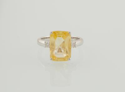 Brillantring mit gelbem Saphir ca. 7 ct - Exquisite gemstones