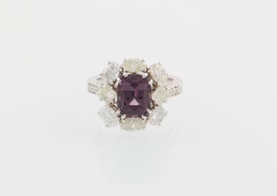 Diamantring mit unbehandeltem Spinell 3,68 ct - Exquisite gemstones