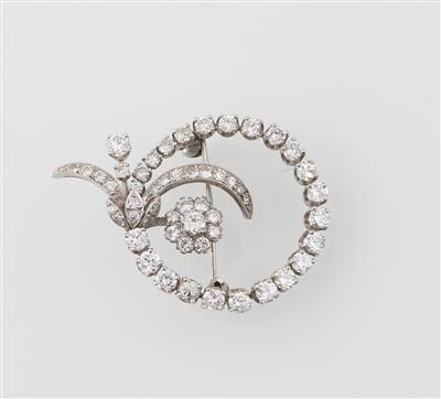 Diamantbrosche zus. ca. 4 ct - Jewellery