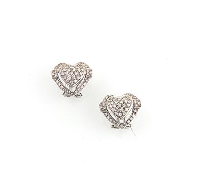 Brillantohrclips zus. ca. 0,80 ct - Gioielli