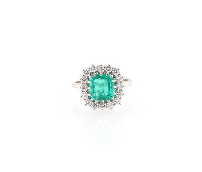 Brillant Smaragd Ring zus. ca. 2,60 ct - Jewellery